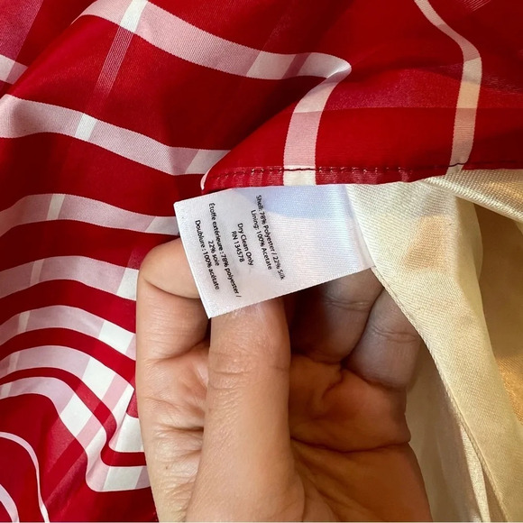 NWT Vineyard Vines Gingham Strapless Dress in Tomato Check - Picture 5 of 5